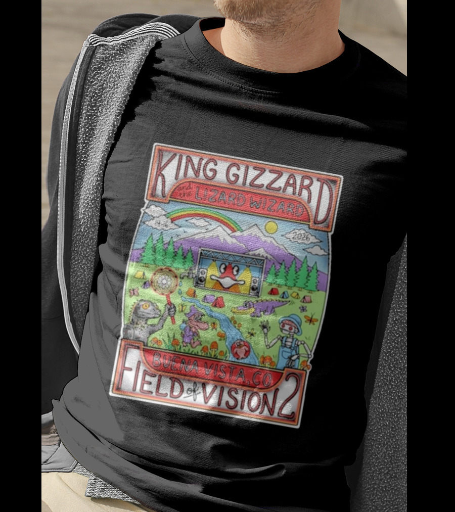 King Gizzard And The Lizard Wizard Field Of Vision 2 Buena Vista CO August 14 16 2026 T-Shirt