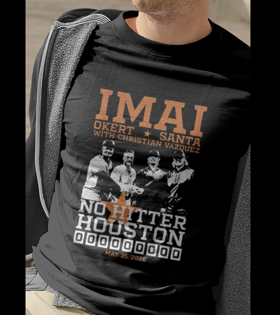 Imai Okert Santa No Hitter Houston May 25 2023 Christian Vazquez T-Shirt