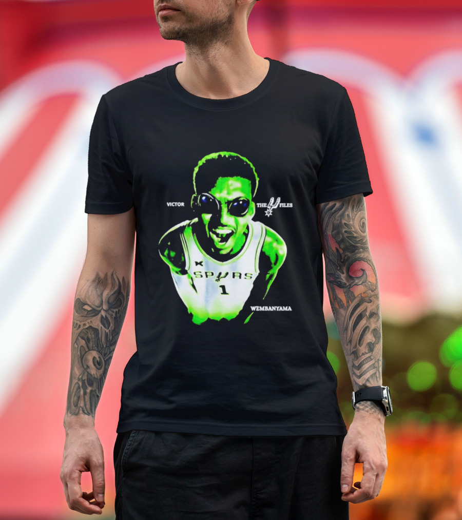 Victor Wembanyama Spurs X Files Number 1 Basketball Alien Concept T-Shirt