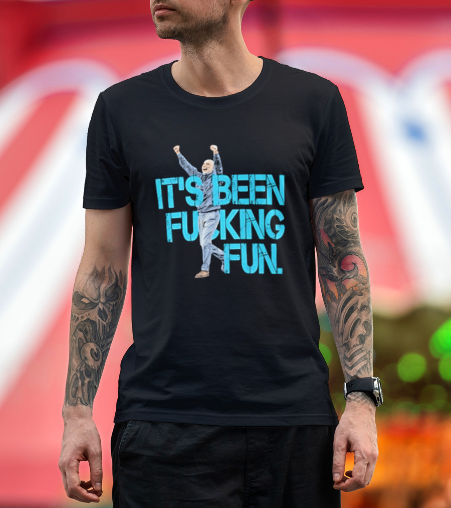 Pep Guardiola Manchester City It's Been Fucking Fun Celebration T-Shirt
