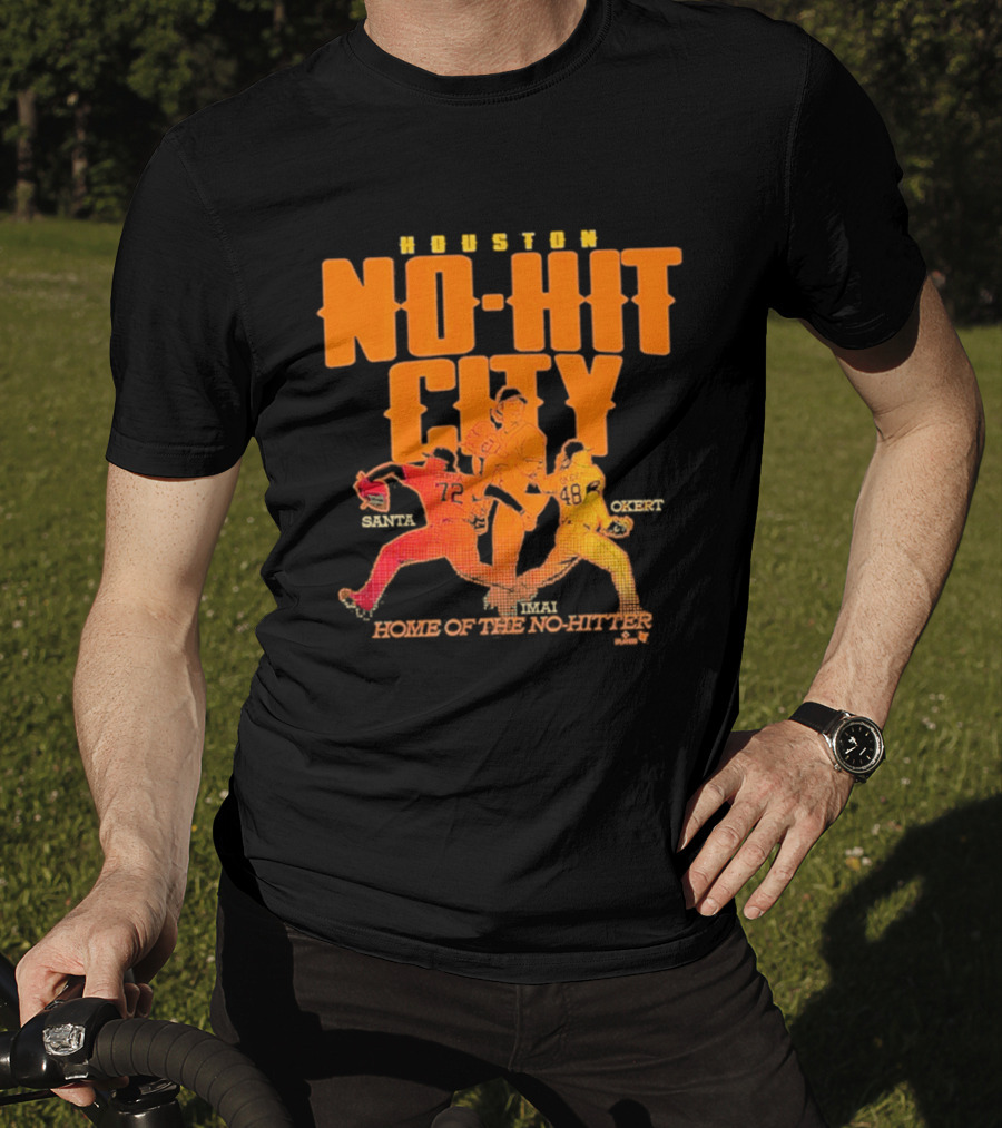 Houston No Hit City Home Of The No Hitter Tatsuya Imai Steven Okert Alimber Santa T-Shirt