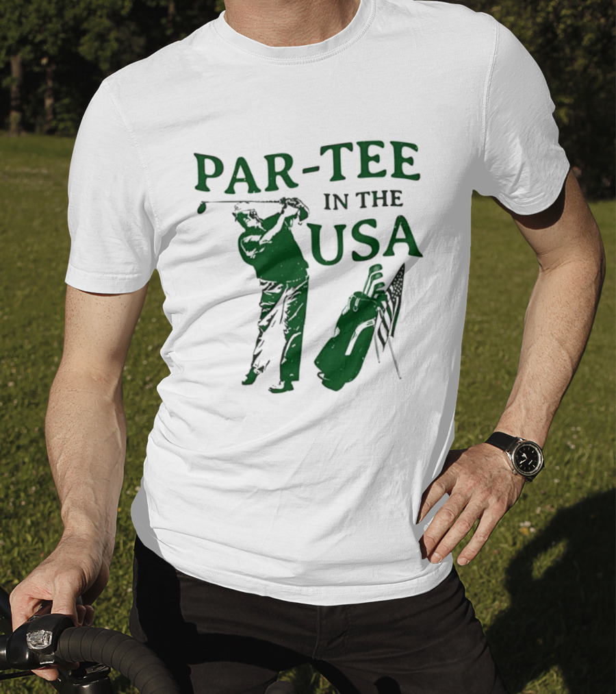 Par In The USA Golf Player With Clubs T-Shirt