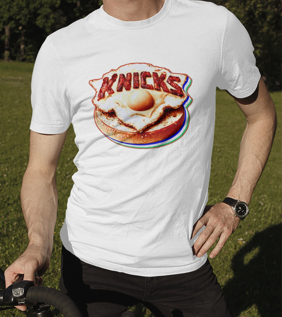 New York Knicks Breakfast Bagel Egg Knicks T-Shirt