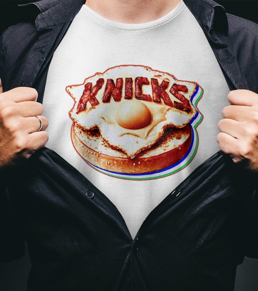 New York Knicks Breakfast Bagel Egg Knicks T-Shirt