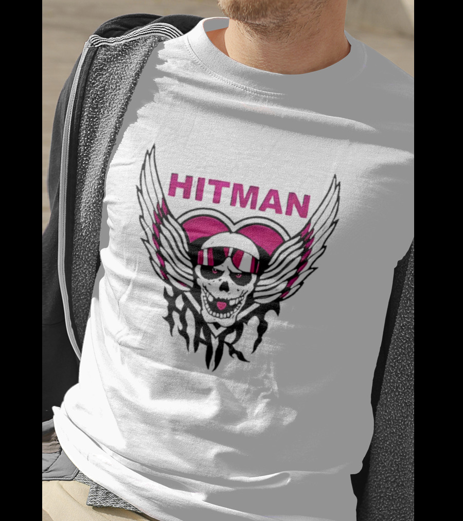 Hitman Pink Winged Heart Skull T-Shirt