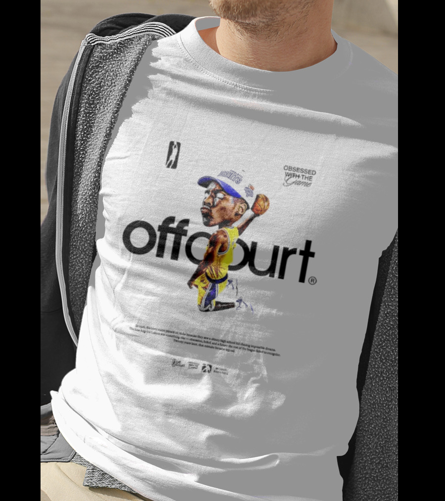 Kobe Bryant Offcourt Obsessed With The Game Charlotte Hornets Los Angeles Lakers NBA T-Shirt