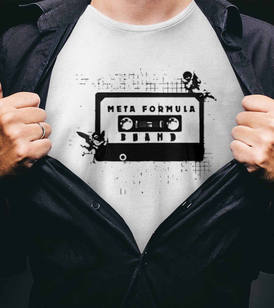 Meta Formula Brand Cassette Tape Pop Culture Aesthetic Music Nostalgia T-Shirt
