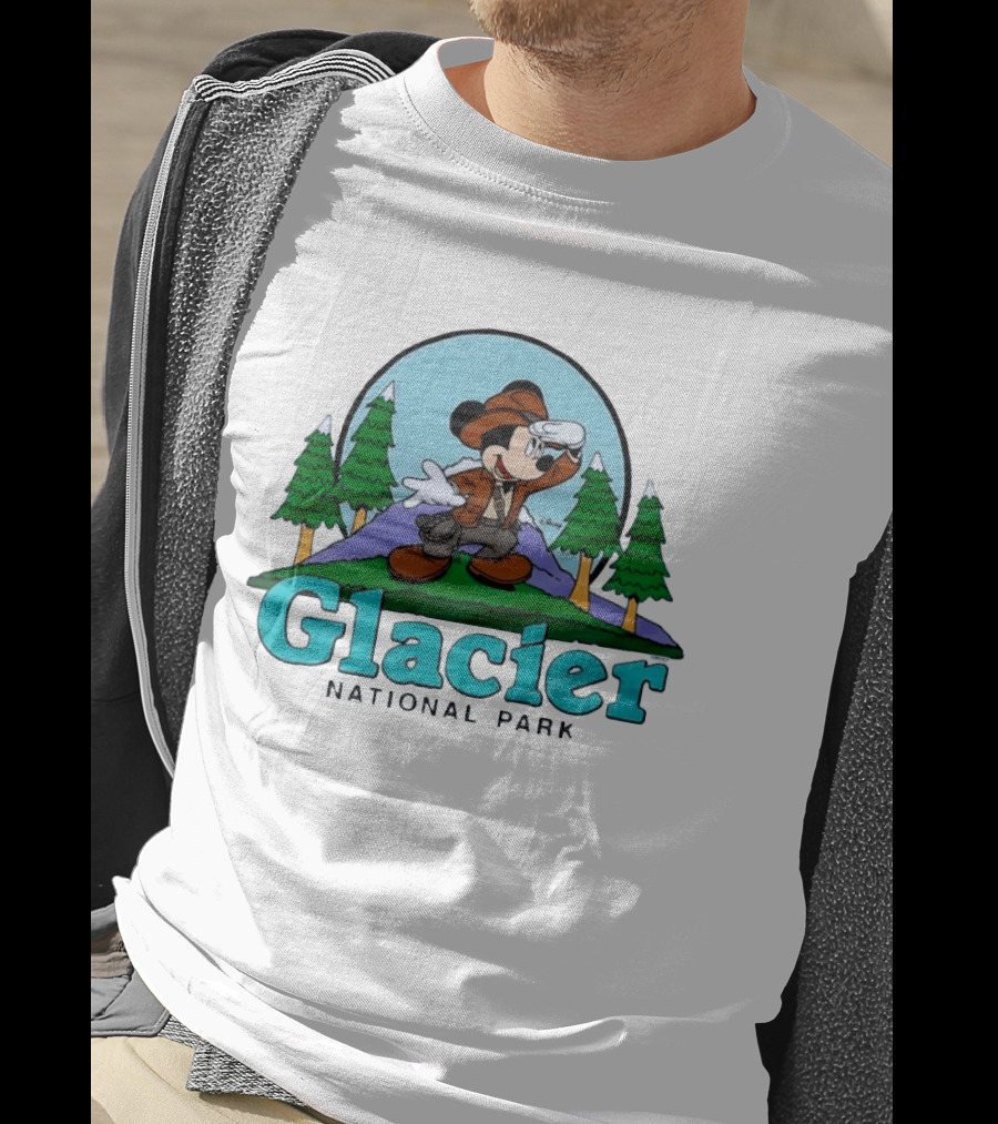 Mickey Mouse Explorer Glacier National Park Adventure T-Shirt