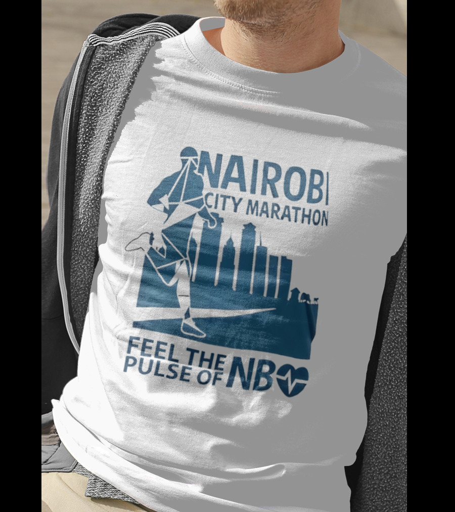 Nairobi City Marathon Feel The Pulse Of NB Skyline Runner Athletics Event T-Shirt