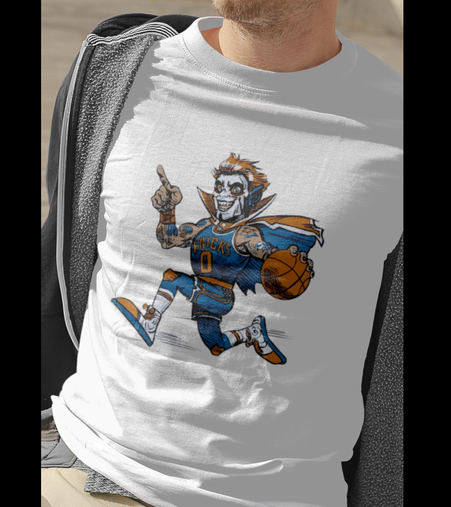 New York Knicks Dracula Vampire Basketball Comic T-Shirt