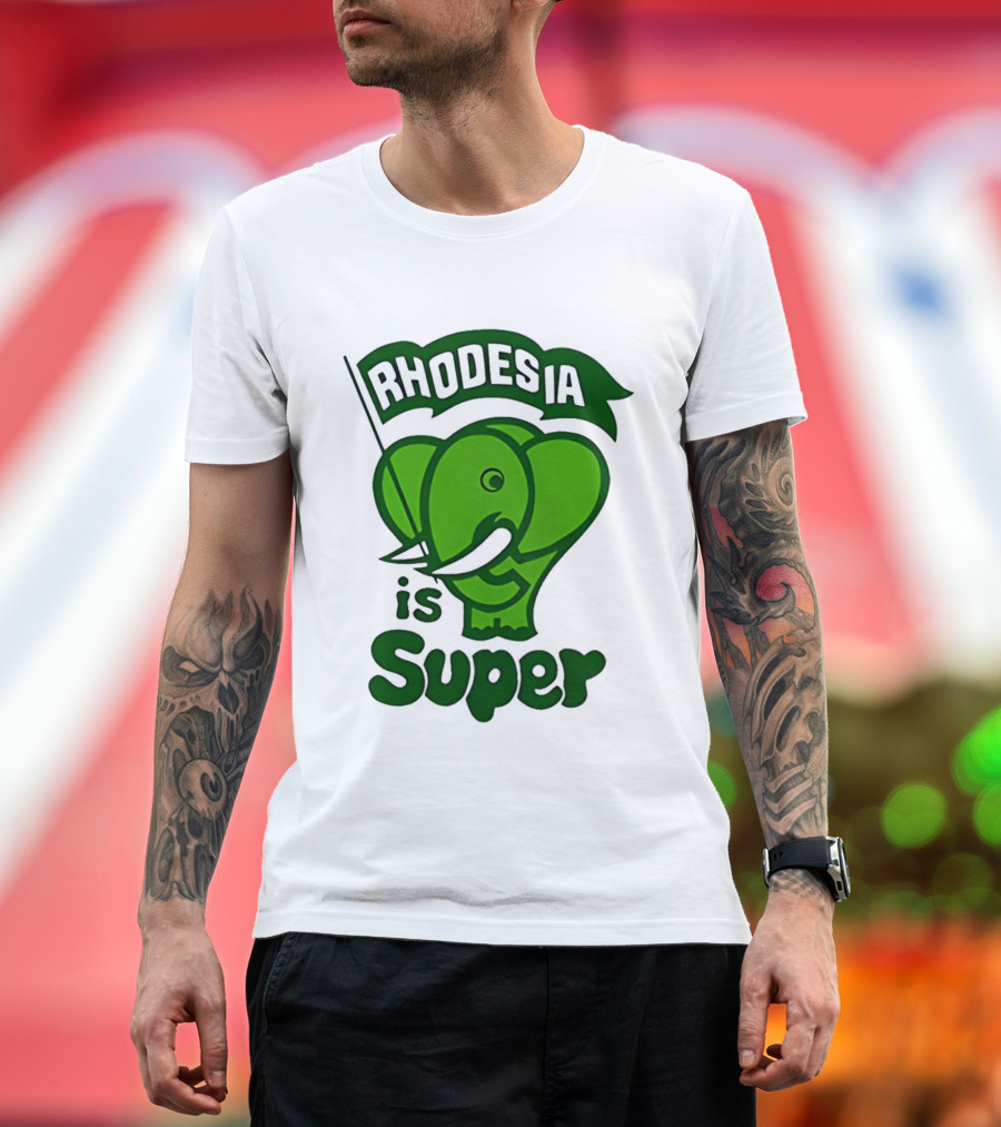 Rhodesia Elephant Green Is Super T-Shirt