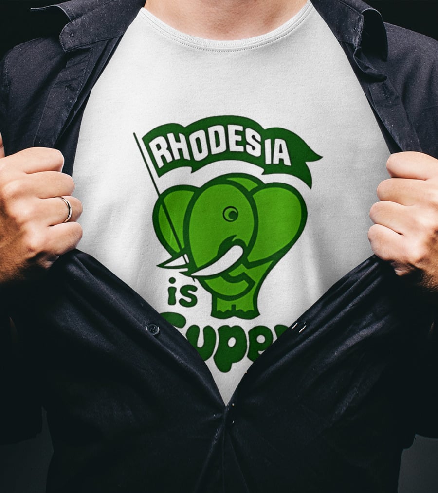 Rhodesia Elephant Green Is Super T-Shirt