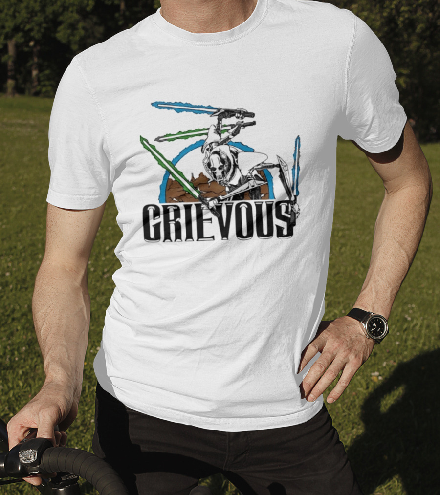 Star Wars General Grievous Iconic Lightsabers Battle Scene T-Shirt