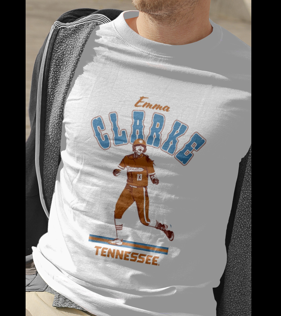 Tennessee Emma Clarke Running Pose Baseball Player T-Shirt