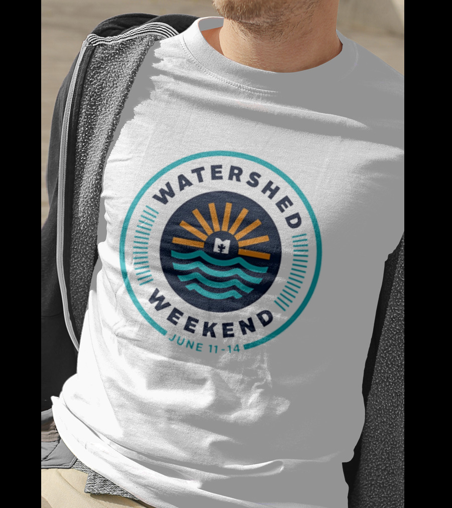 Watershed Weekend June 11 14 Sun Water Nature Outdoors Minimalist T-Shirt