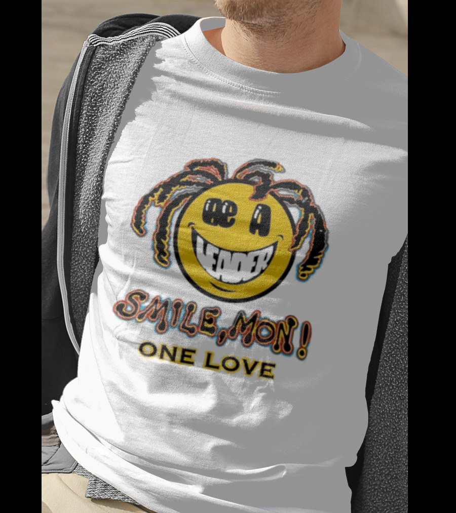 Be A Leader Smile Mon One Love Dreadlocks Emoji T-Shirt