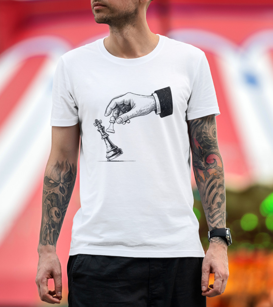 Chess Pawn Topple King Strategic Game Power Victory T-Shirt