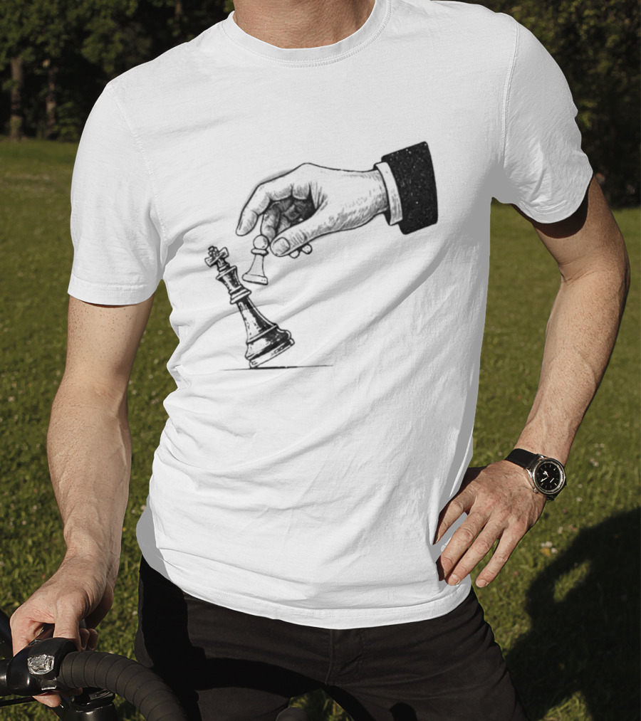 Chess Pawn Topple King Strategic Game Power Victory T-Shirt