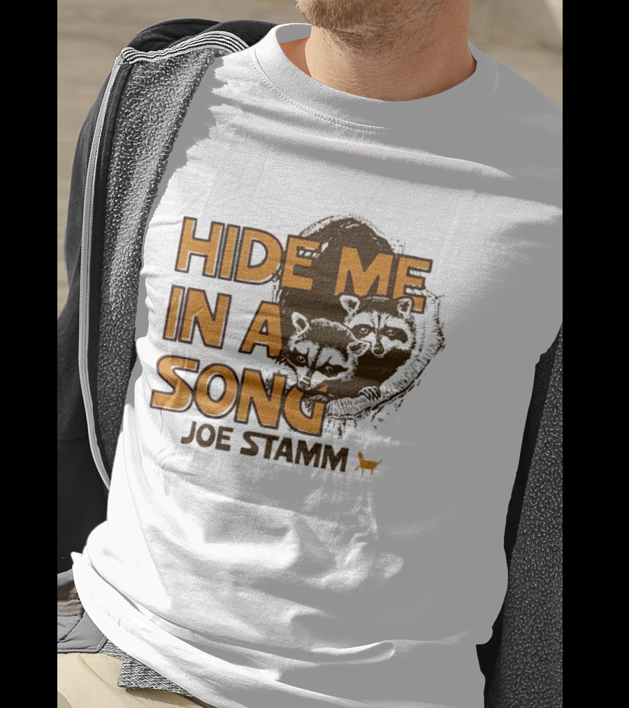 Hide Me In A Song Joe Stamm Raccoons Forest Nature T-Shirt