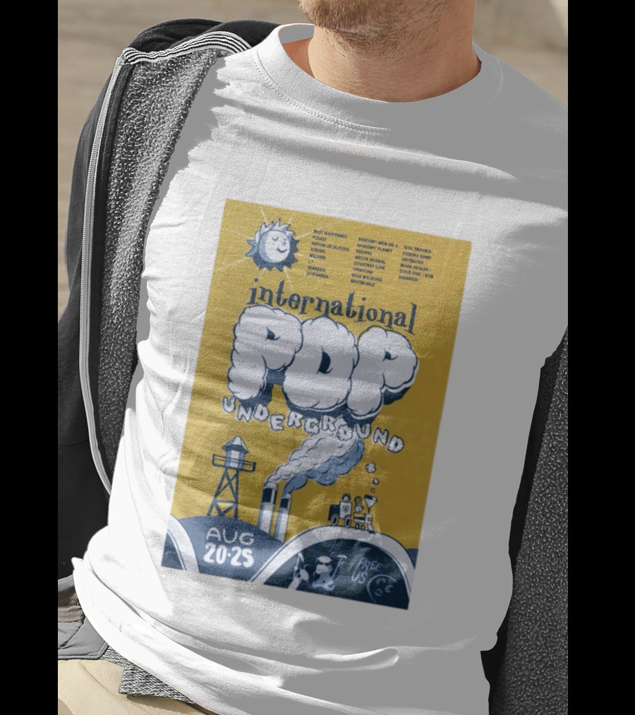 International Pop Underground Festival August 20 25 Beat Happening Fugazi Legend Of Yulesville Seaweed Спинанес Free Us T-Shirt