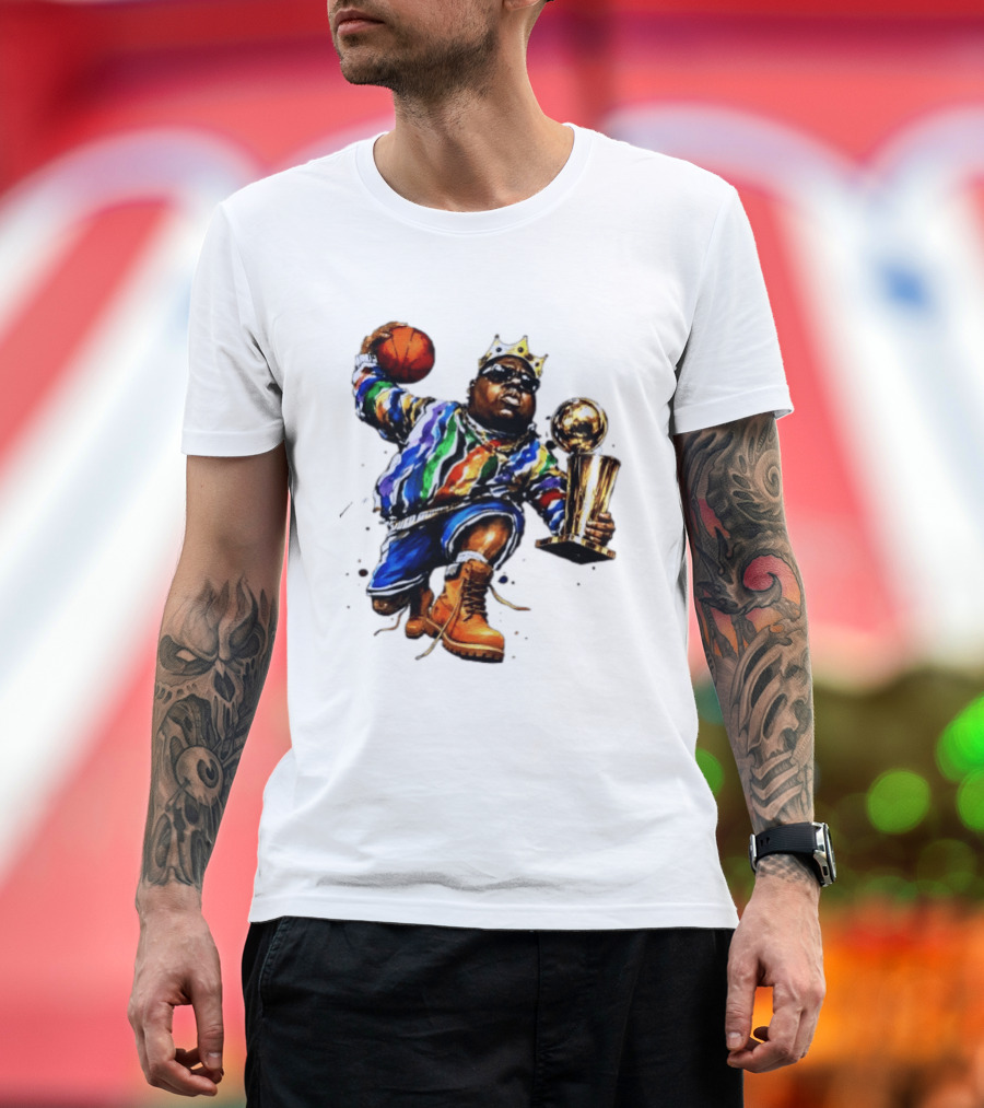 New York Knicks Basketball Biggie Smalls Crown Trophy T-Shirt