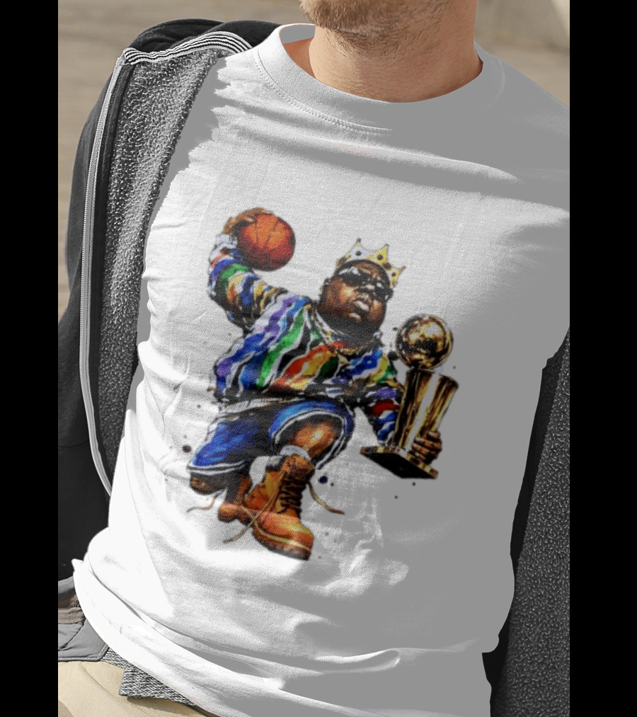 New York Knicks Basketball Biggie Smalls Crown Trophy T-Shirt