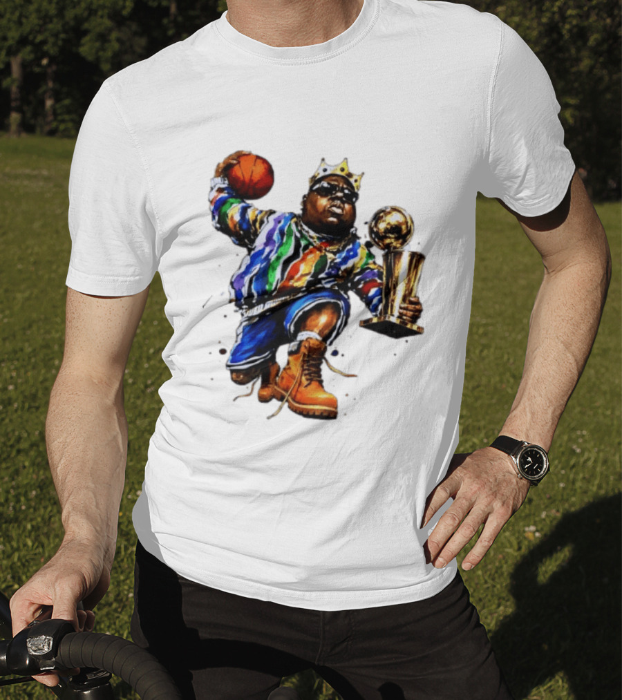 New York Knicks Basketball Biggie Smalls Crown Trophy T-Shirt