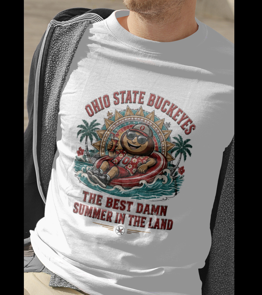Ohio State Buckeyes Brutus Summer Vibes The Best Damn Summer In The Land T-Shirt