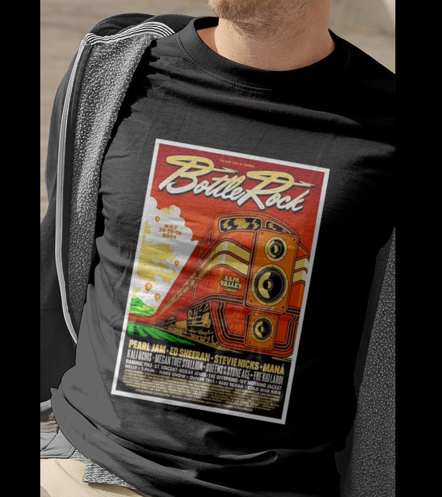 BottleRock Napa Valley May 24 26 2024 Pearl Jam Ed Sheeran Stevie Nicks Maná Napa Valley California T-Shirt