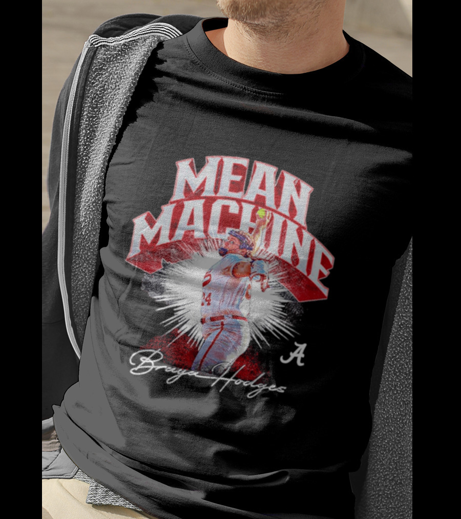 Mean Machine Braya Hodges Alabama Softball Player Collage T-Shirt