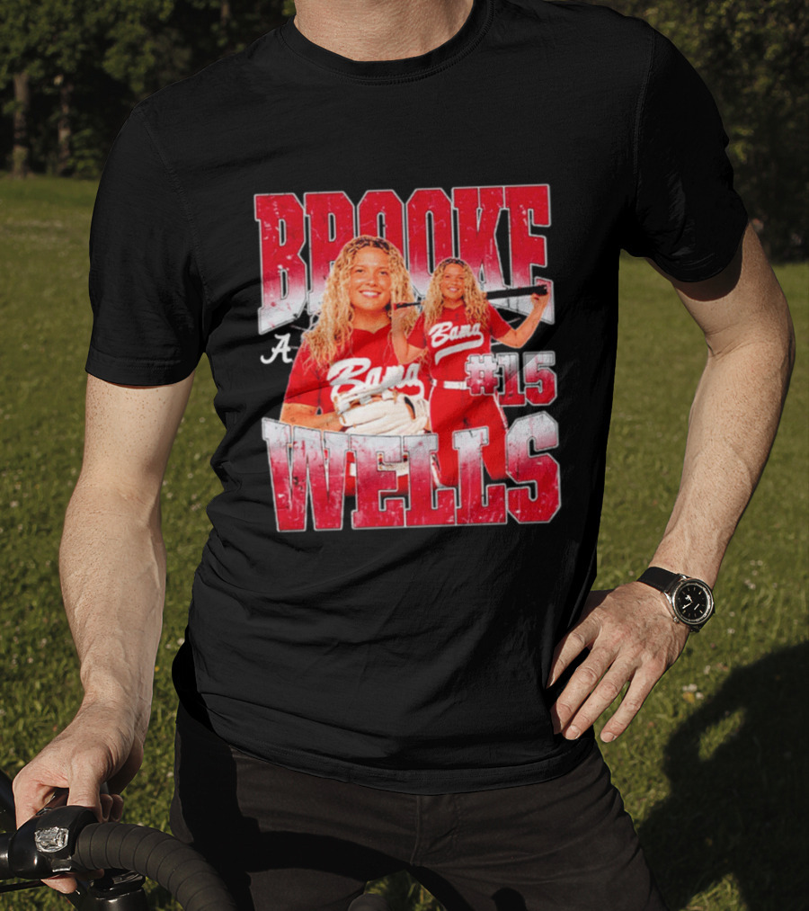 Brooke Wells Bama Softball #15 Player Collage Alabama T-Shirt