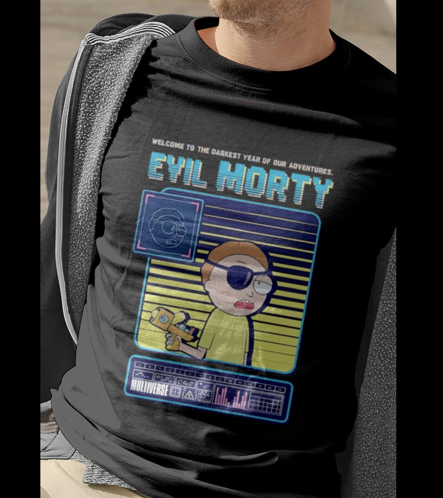 Welcome To The Darkest Year Evil Morty Multiverse Adventure Eyepatch T-Shirt