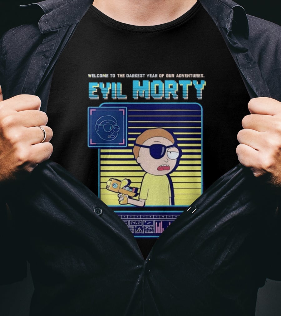 Welcome To The Darkest Year Evil Morty Multiverse Adventure Eyepatch T-Shirt