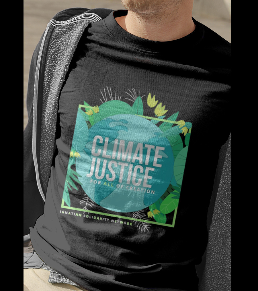 Ignatian Solidarity Network Climate Justice For All Of Creation Earth Floral T-Shirt