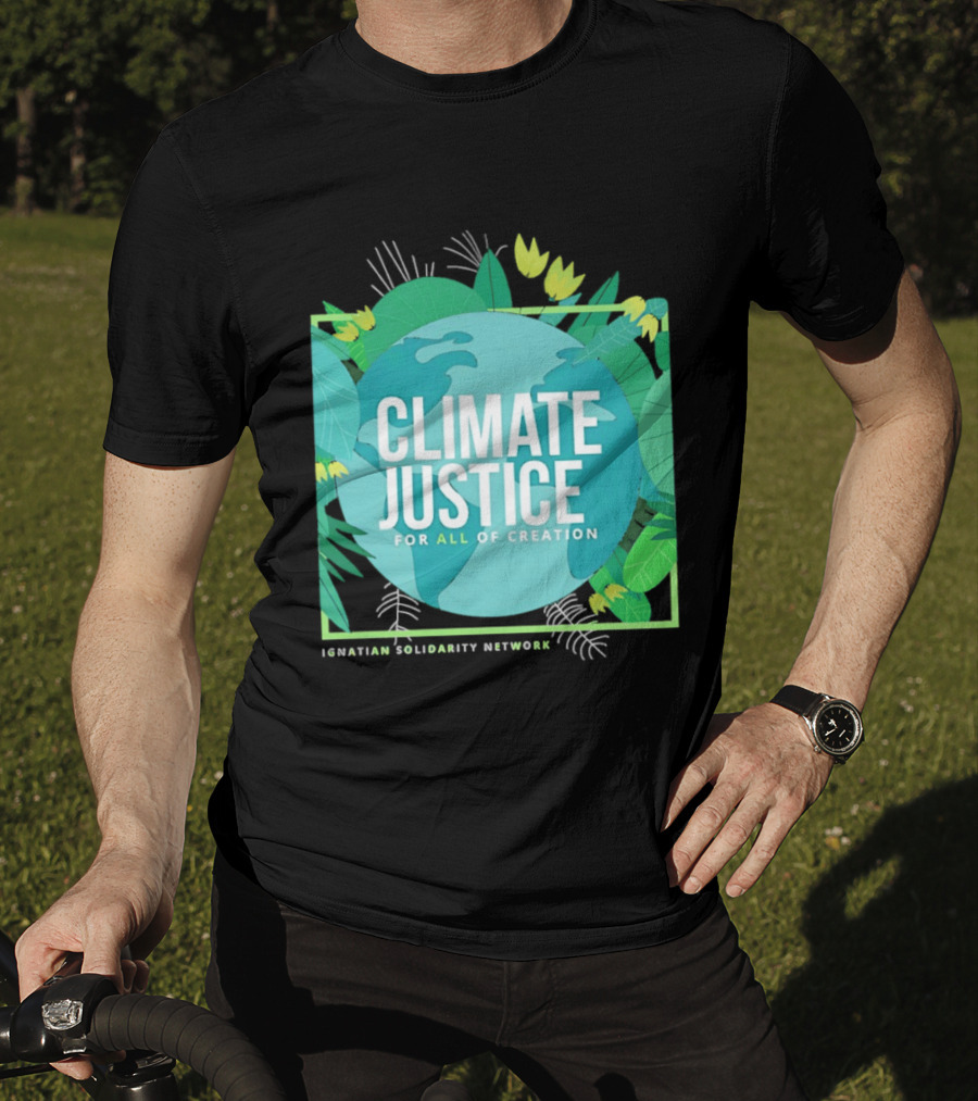 Ignatian Solidarity Network Climate Justice For All Of Creation Earth Floral T-Shirt