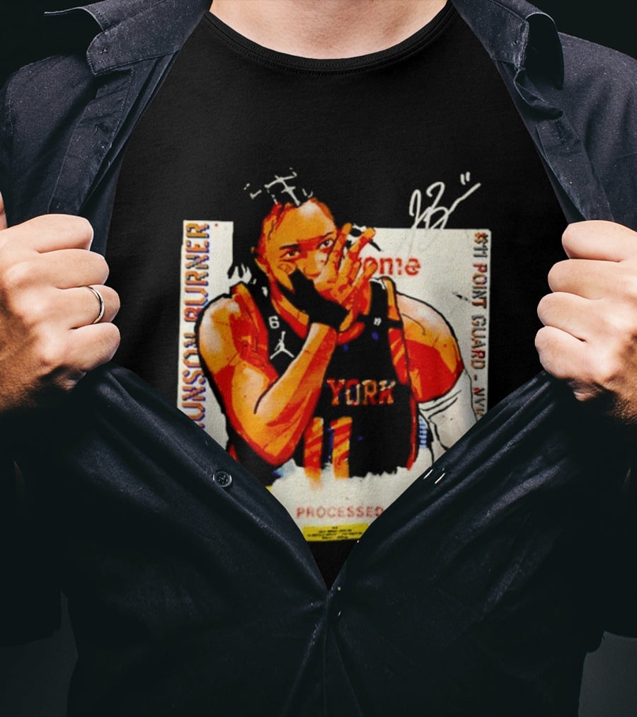 New York Knicks Jalen Brunson Burner #11 Point Guard Processed By Kodak T-Shirt