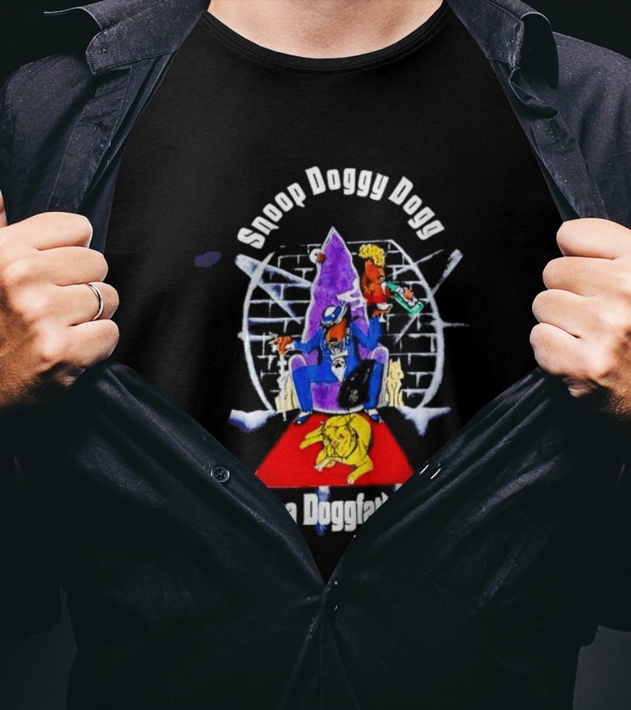 Snoop Doggy Dogg Tha Doggfather 1990 Brick Wall Throne حجر T-Shirt