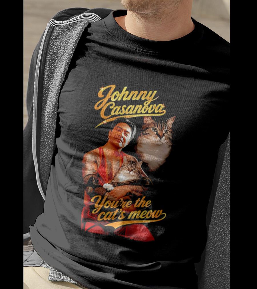 Johnny Casanova Cat's Meow JK Pop Cats T-Shirt
