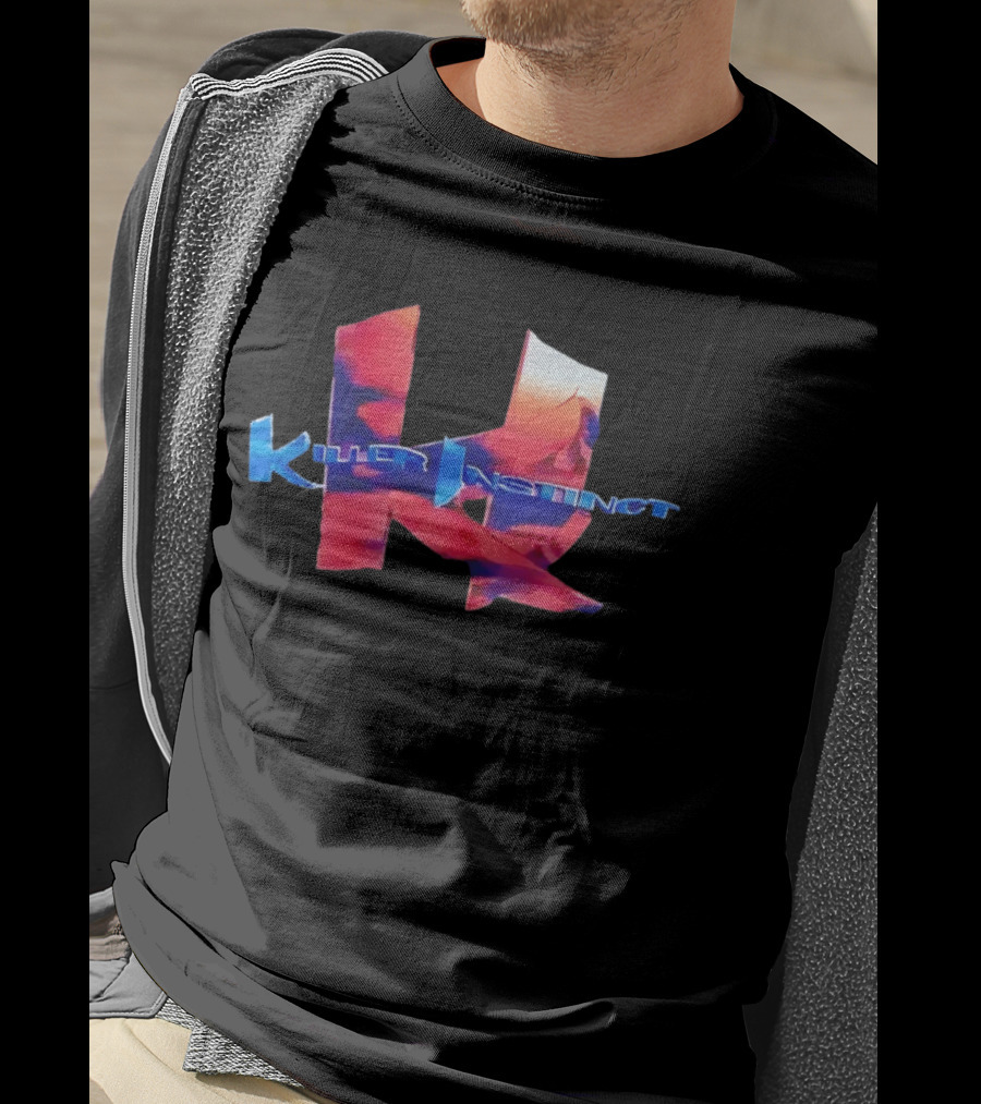 Killer Instinct Title With Red And Blue Abstract T-Shirt