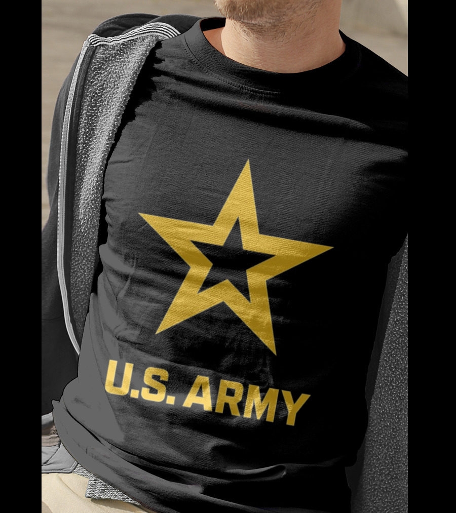 U.S. Army Yellow Star Emblem Service Support T-Shirt