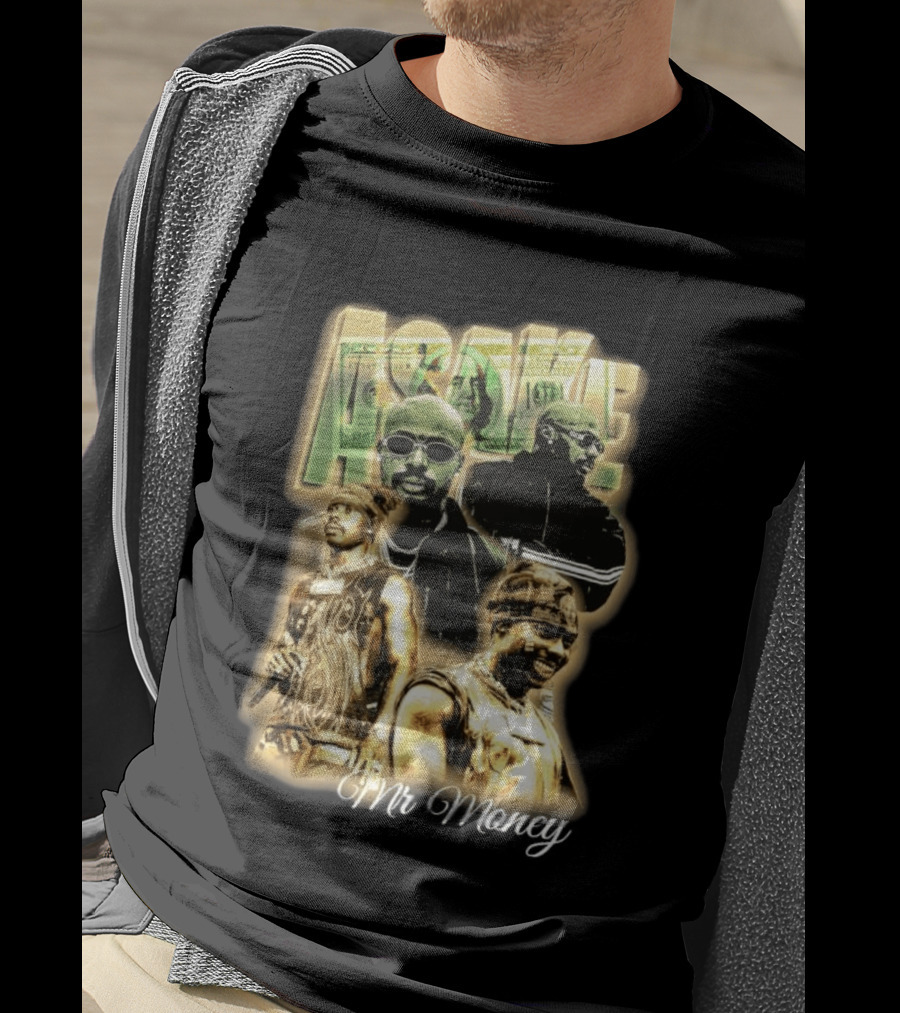 Asake Mr Money Music Artist Collage With Stylish Sunglasses And Fashionable Outfits T-Shirt