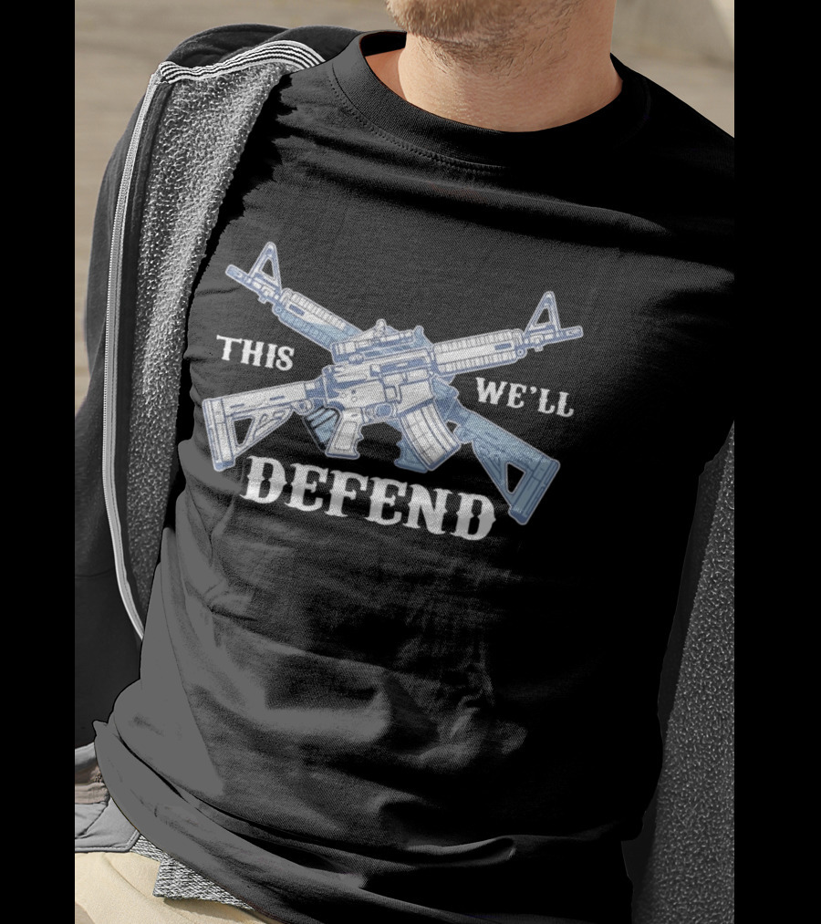 Second Amendment Supporter This We'll Defend Crossed Rifles T-Shirt