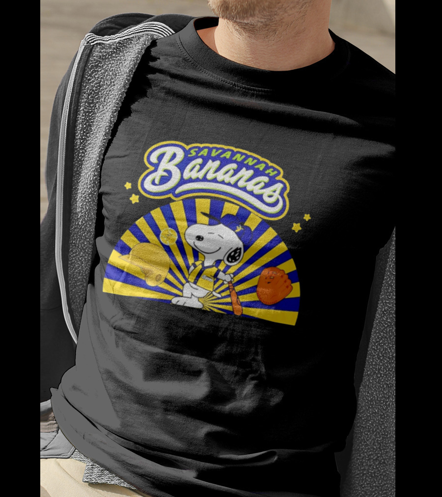Snoopy Savannah Bananas Baseball Batting Stance T-Shirt