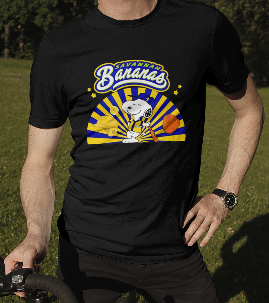 Snoopy Savannah Bananas Baseball Batting Stance T-Shirt