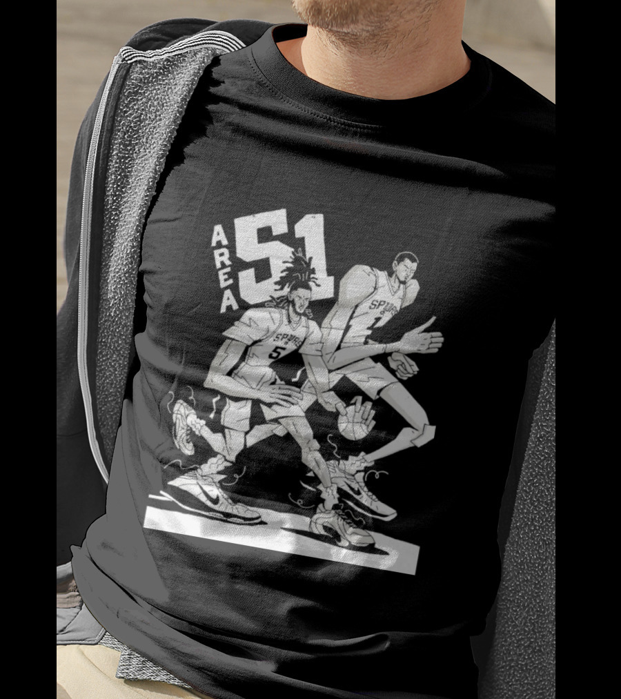 Spurs Area 51 Basketball Duo Aliens T-Shirt