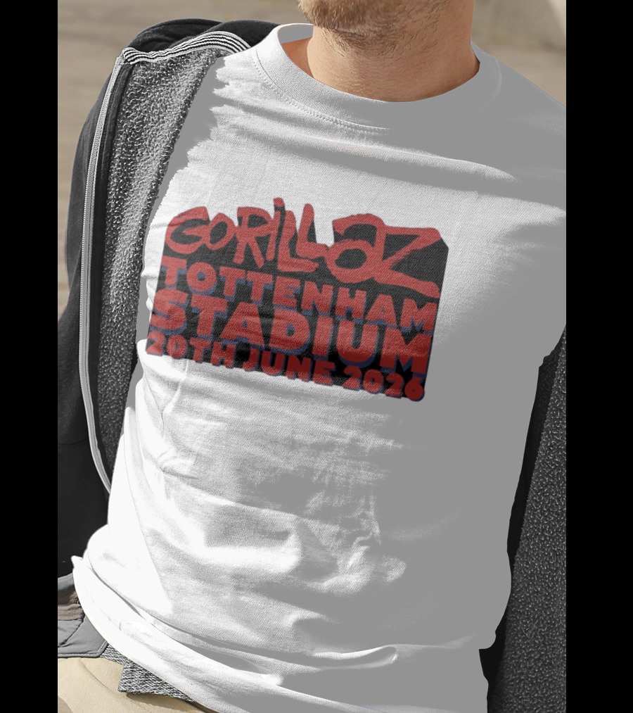 Gorillaz Tottenham Stadium 20th June 2026 Concert Music Event Tour T-Shirt