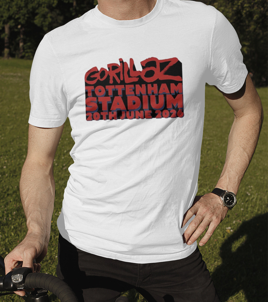 Gorillaz Tottenham Stadium 20th June 2026 Concert Music Event Tour T-Shirt