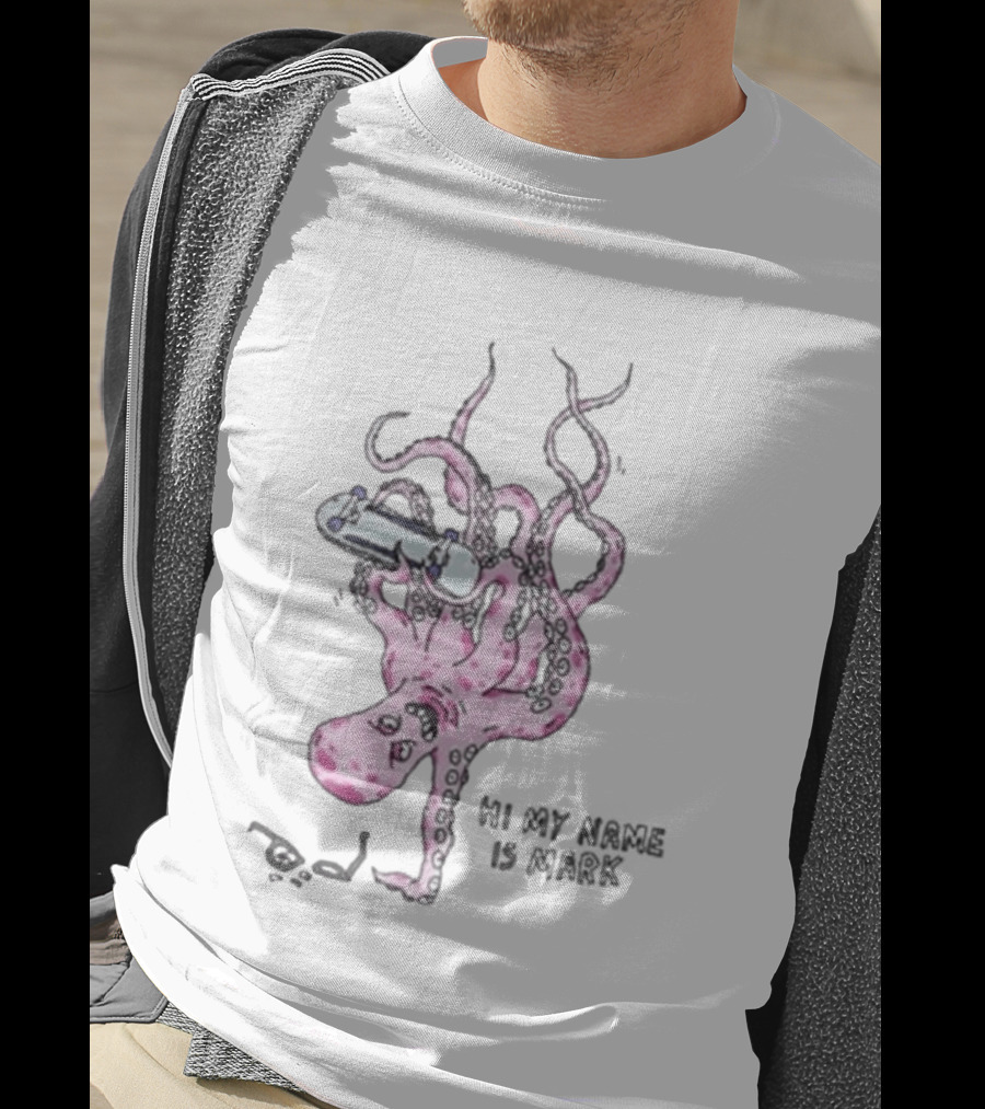 Hi My Name Is Mark Original Handplant Octopus Skateboarding T-Shirt