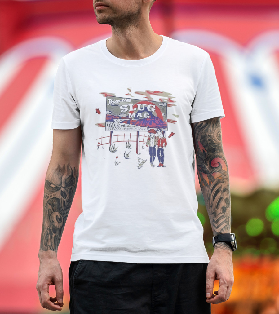 Pride 2026 Slug Mag Protect Trans Lives Desert Cowboy Rodeo Western Culture T-Shirt