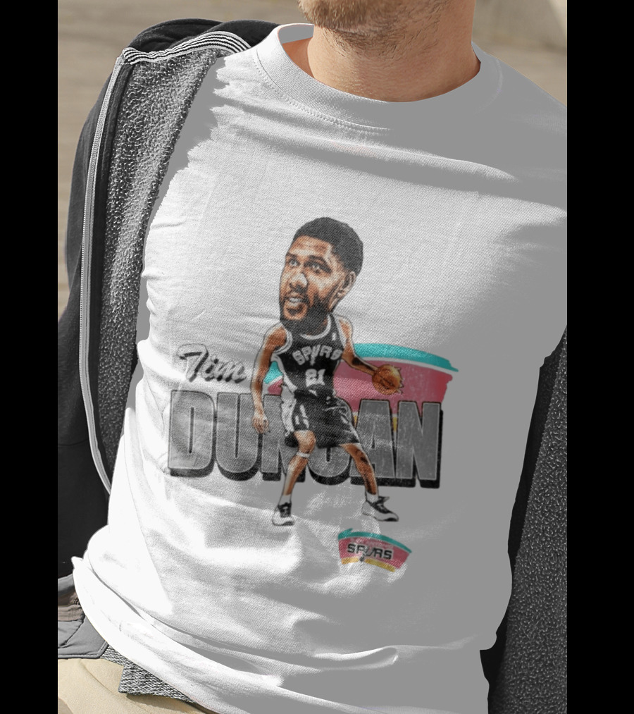 San Antonio Spurs Tim Duncan NBA Basketball Bobblehead 21 T-Shirt